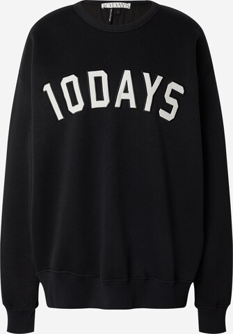 Sweat-shirt 10Days en noir : devant