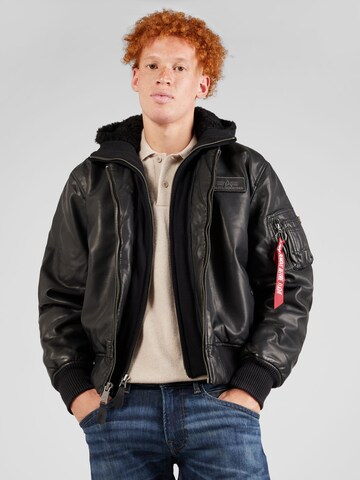 ALPHA INDUSTRIES Between-season jacket 'MA-1 D-Tec' in Black: front