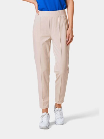 Goldner Tapered Broek 'Sara' in Beige: voorkant