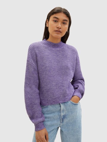 Pull-over TOM TAILOR DENIM en violet : devant