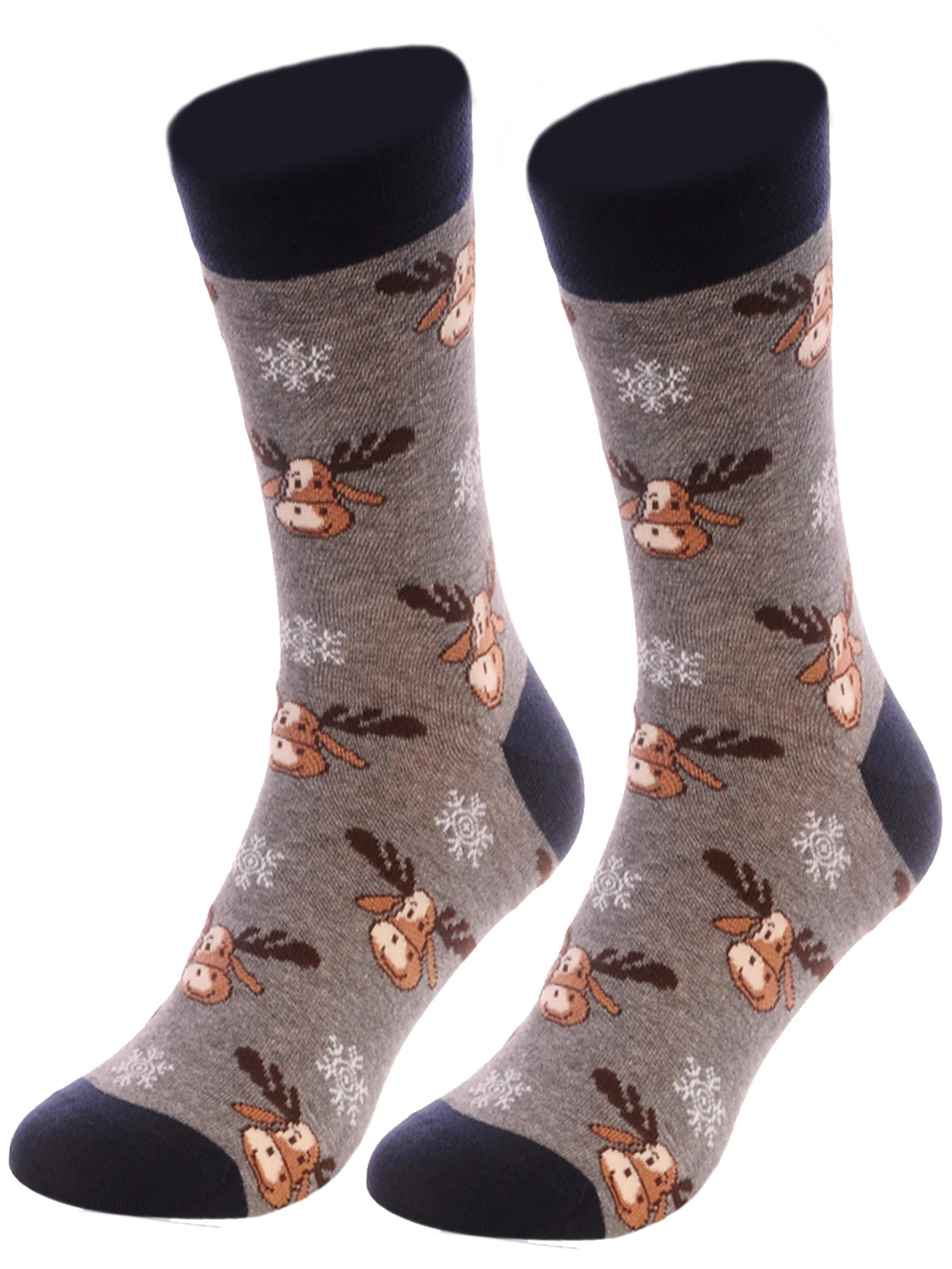 La Bortini Socks in Grey: front