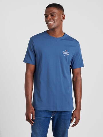 T-Shirt 'Stack' TOMMY HILFIGER en bleu : devant