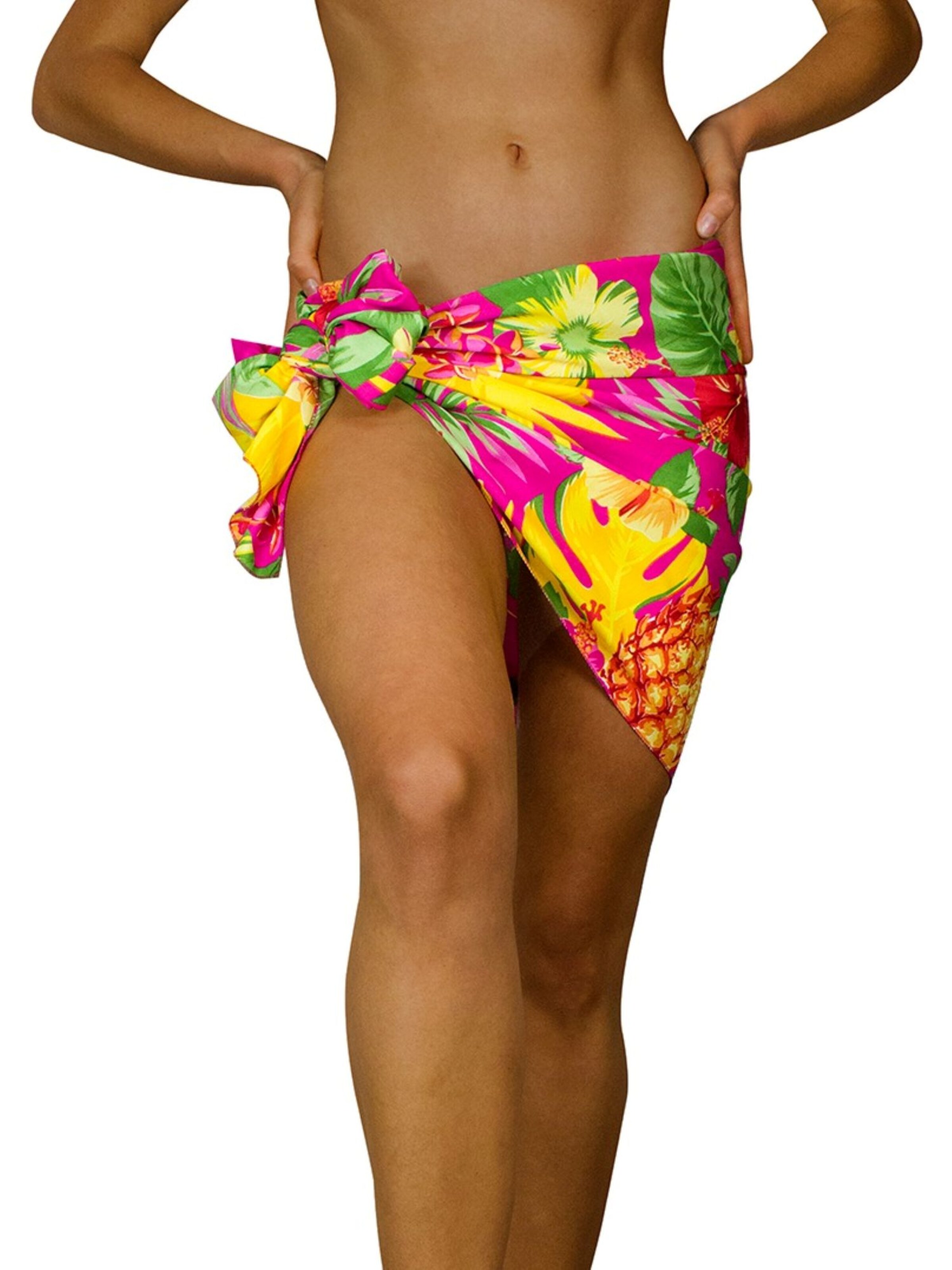 King Kameha Scarf 'Pineapple' in Pink: front