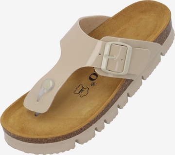 Palado T-Bar Sandals 'Kos' in Beige: front