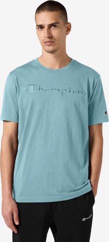 T-Shirt 'Camiseta champion azul big icon embroidered logo tee' Champion -DO NOT USE- en bleu : devant