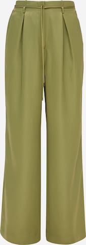 s.Oliver BLACK LABEL Wide leg Pleat-Front Pants in Green: front