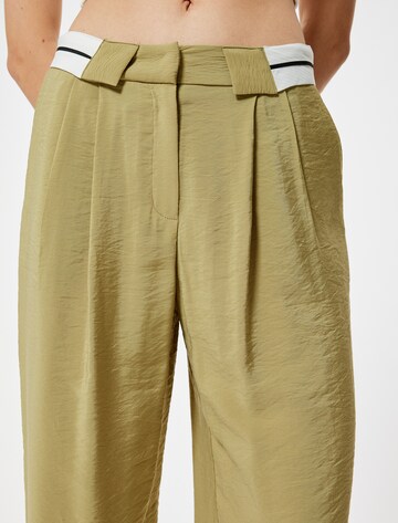 Koton Wide leg Pleat-front trousers in Green