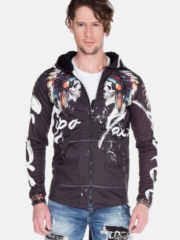 CIPO & BAXX Sweatvest in Zwart: voorkant