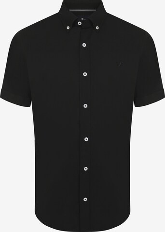 DENIM CULTURE Regularny krój Koszula 'IVAR' w kolorze czarny