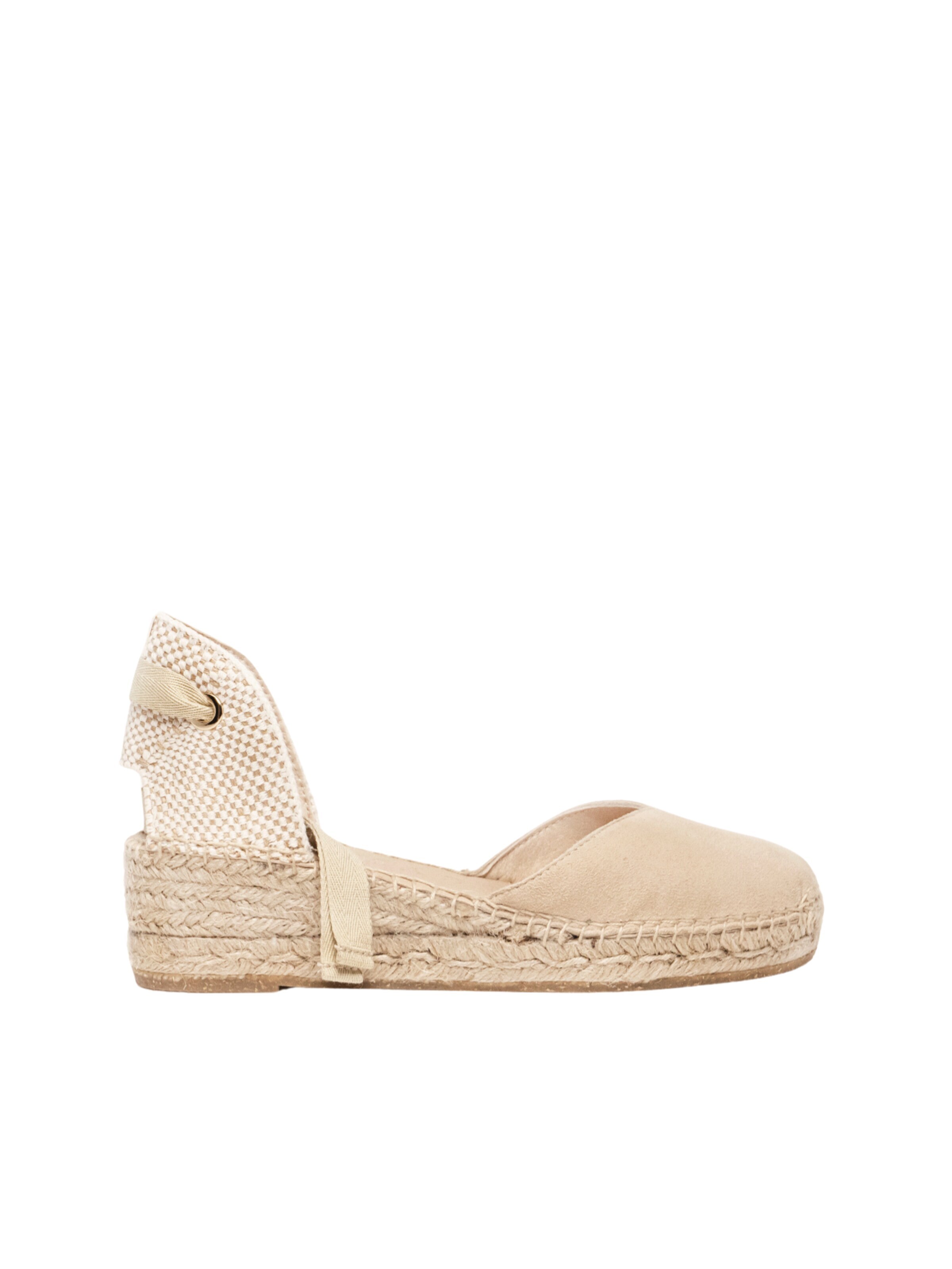 Sandalo 'Alpargata Cuña 5 cm' di Alhamas in beige: frontale