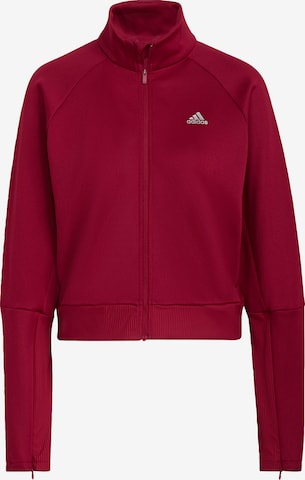 ADIDAS PERFORMANCE Athletic Cardigan in Red: front