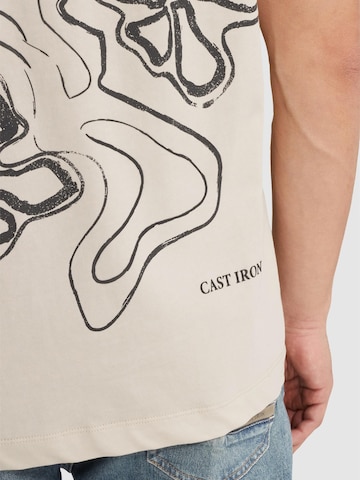Maglietta 'T-shirt in jersey with back artwork' di CAST IRON in grigio