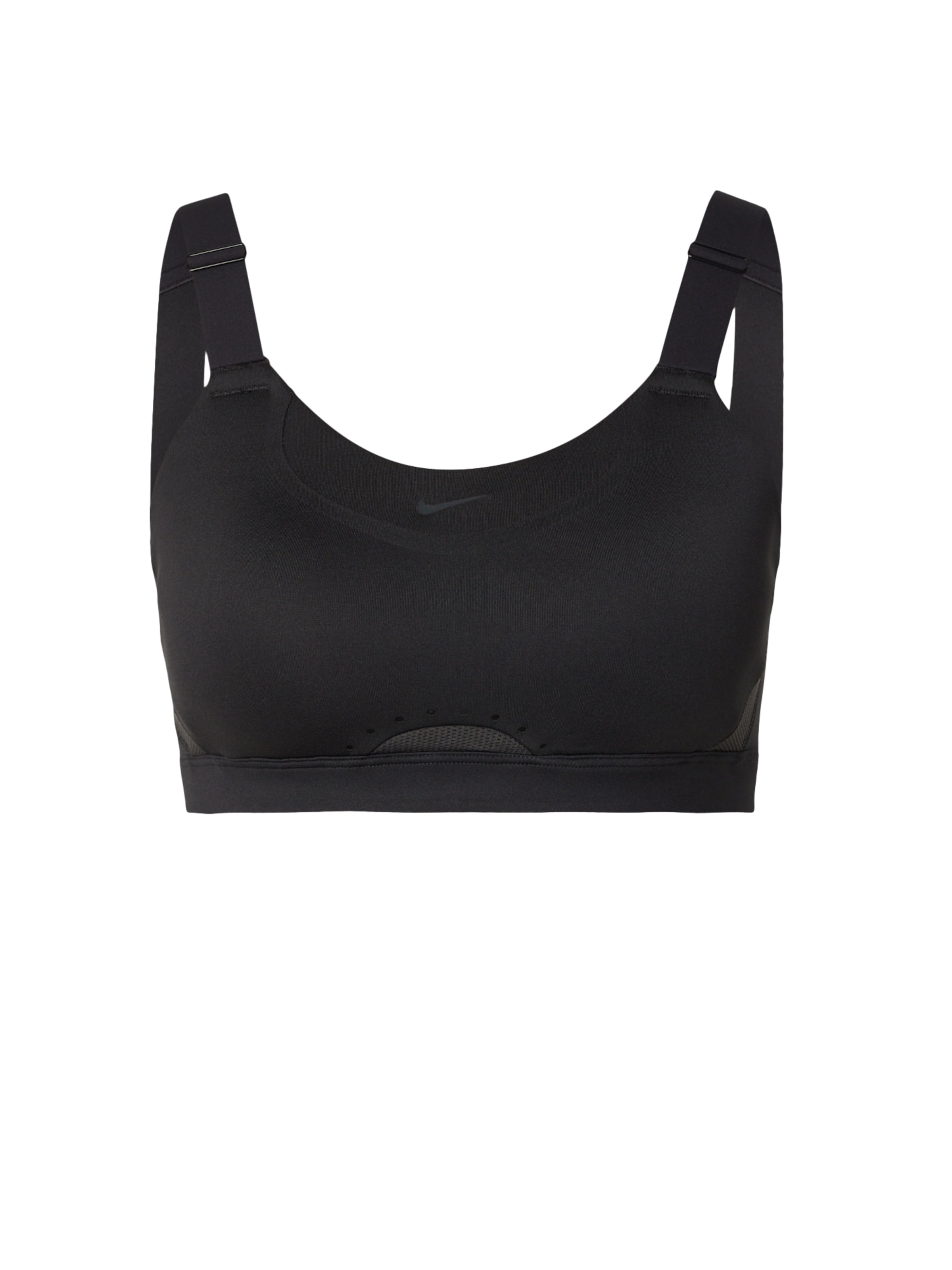 NIKE Bustier Sport-BH 'ALPHA' in Schwarz: Vorderseite