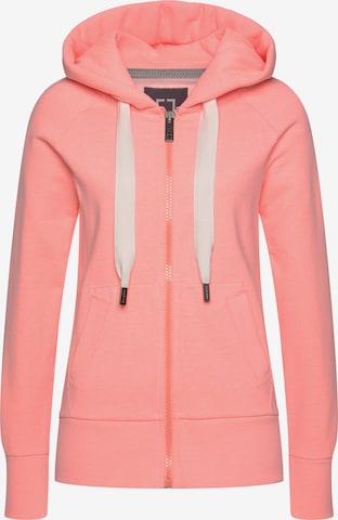 Elbsand Zip-Up Hoodie in Pink: front