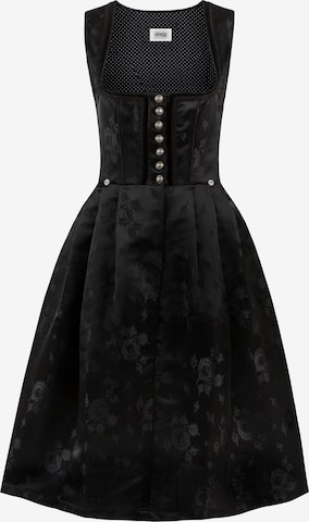 STOCKERPOINT Dirndl 'Odette' in Zwart: voorkant