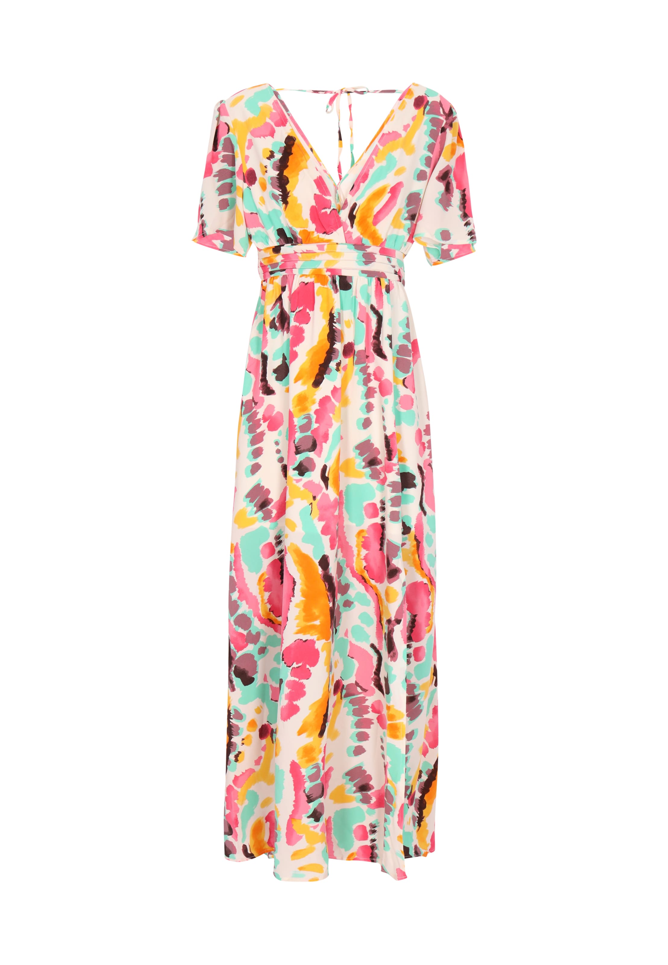 ebeeza Poletna obleka 'Boho' | turkizna / oranžna / roza / volneno bela barva, Prikaz izdelka