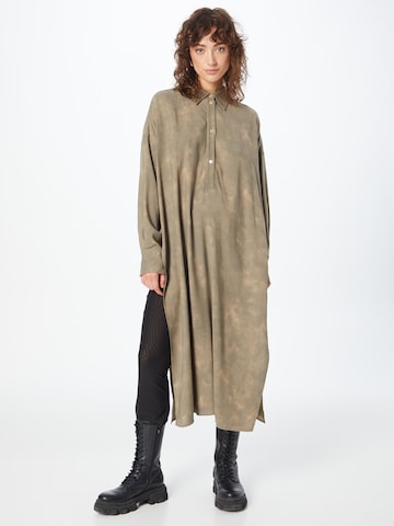 DRYKORN Skjortklänning 'VARVIA' i brun: framsida