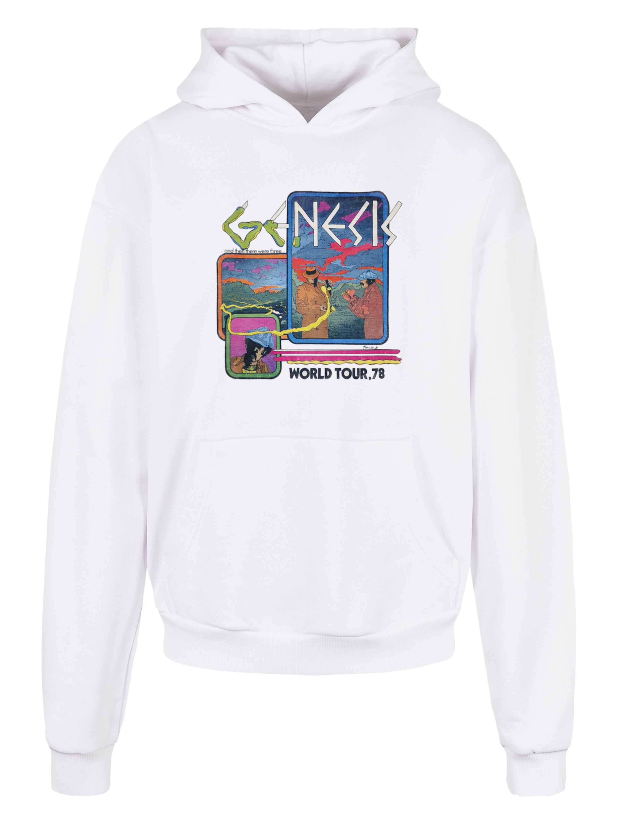 F4NT4STIC Sweatshirt 'Genesis World Tour 78' in Wit: voorkant