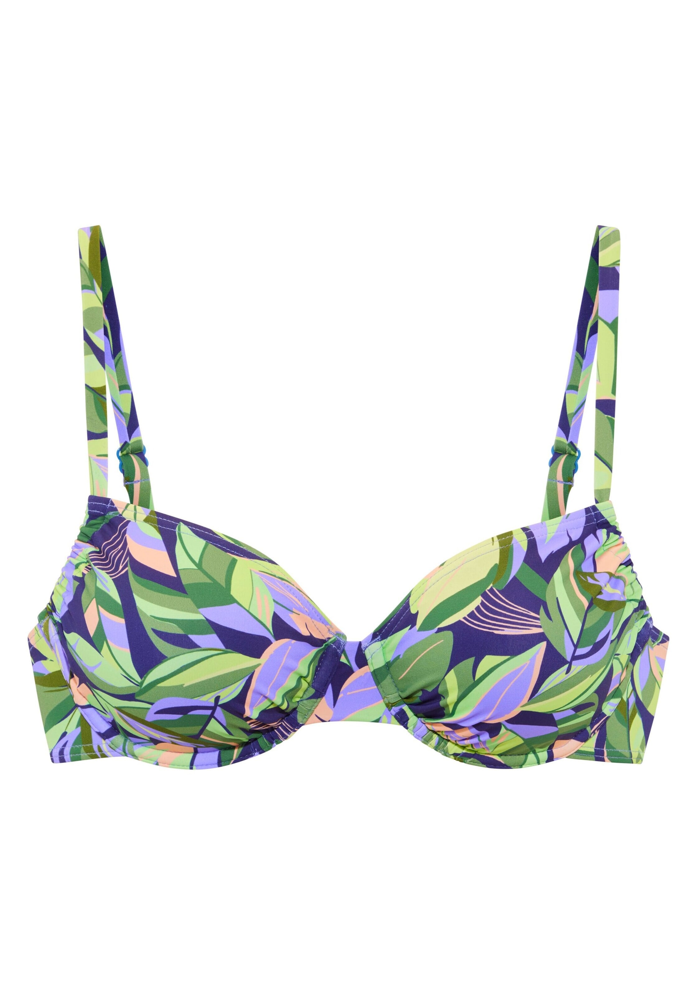 s.Oliver Bikinitop in nachtblau / limone / grün / flieder, Produktansicht