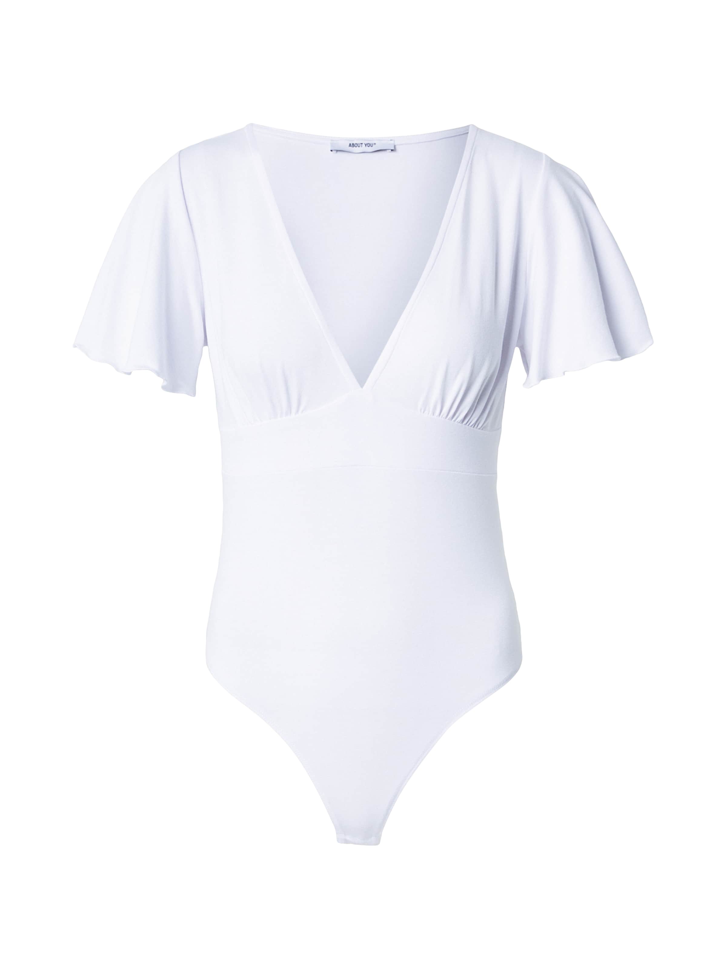 ABOUT YOU Koszula body w kolorze biały: przód