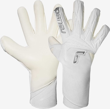 REUSCH Sports gloves 'Attrakt Gold X Strapless' in White: front