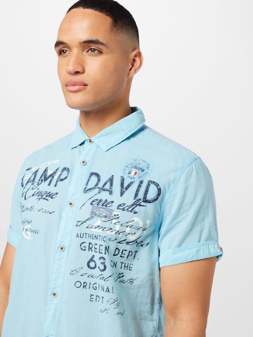 CAMP DAVID Regular Fit Skjorte i blå