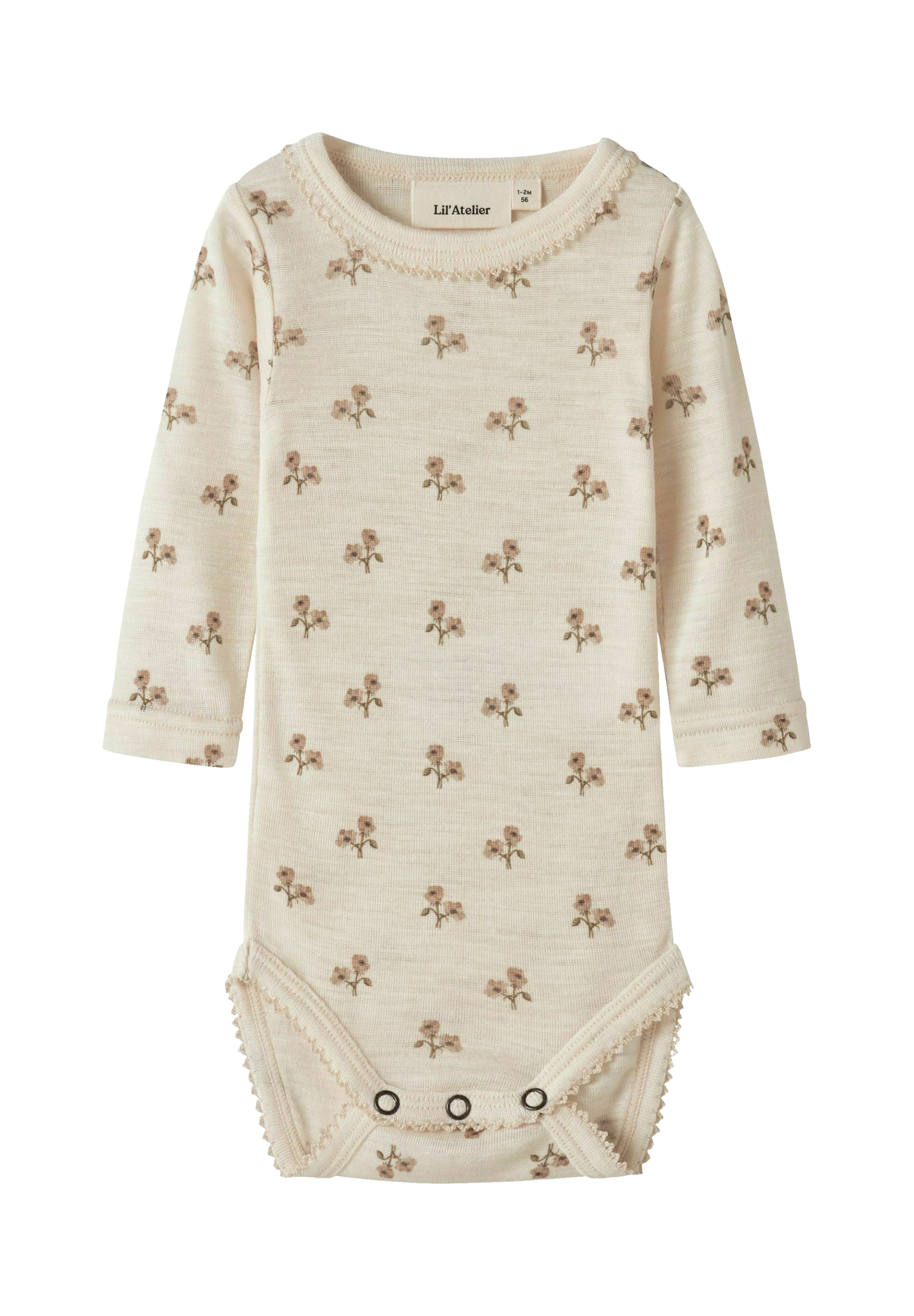 Lil'Atelier Romper/Bodysuit 'NBFNalu' in Beige: front