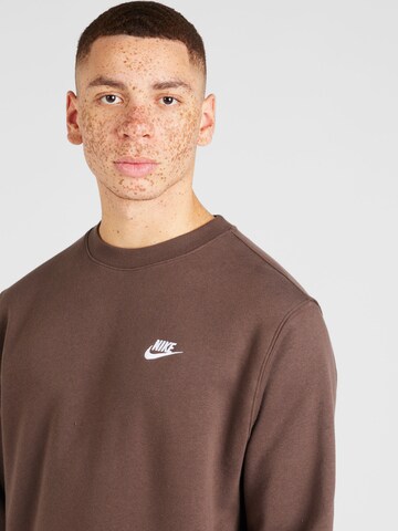 Nike Sportswear Regular fit Sweatshirt 'CLUB' in Brown