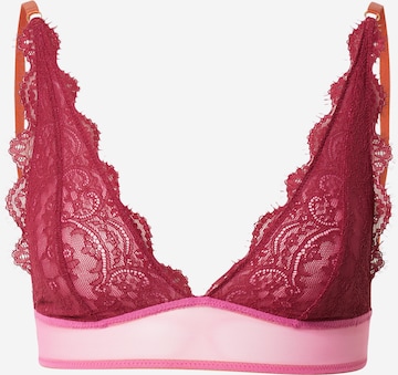 Dora Larsen Triangle Bra 'KIRAN' in Pink: front