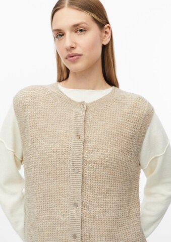 s.Oliver Gebreide bodywarmer in Beige: voorkant