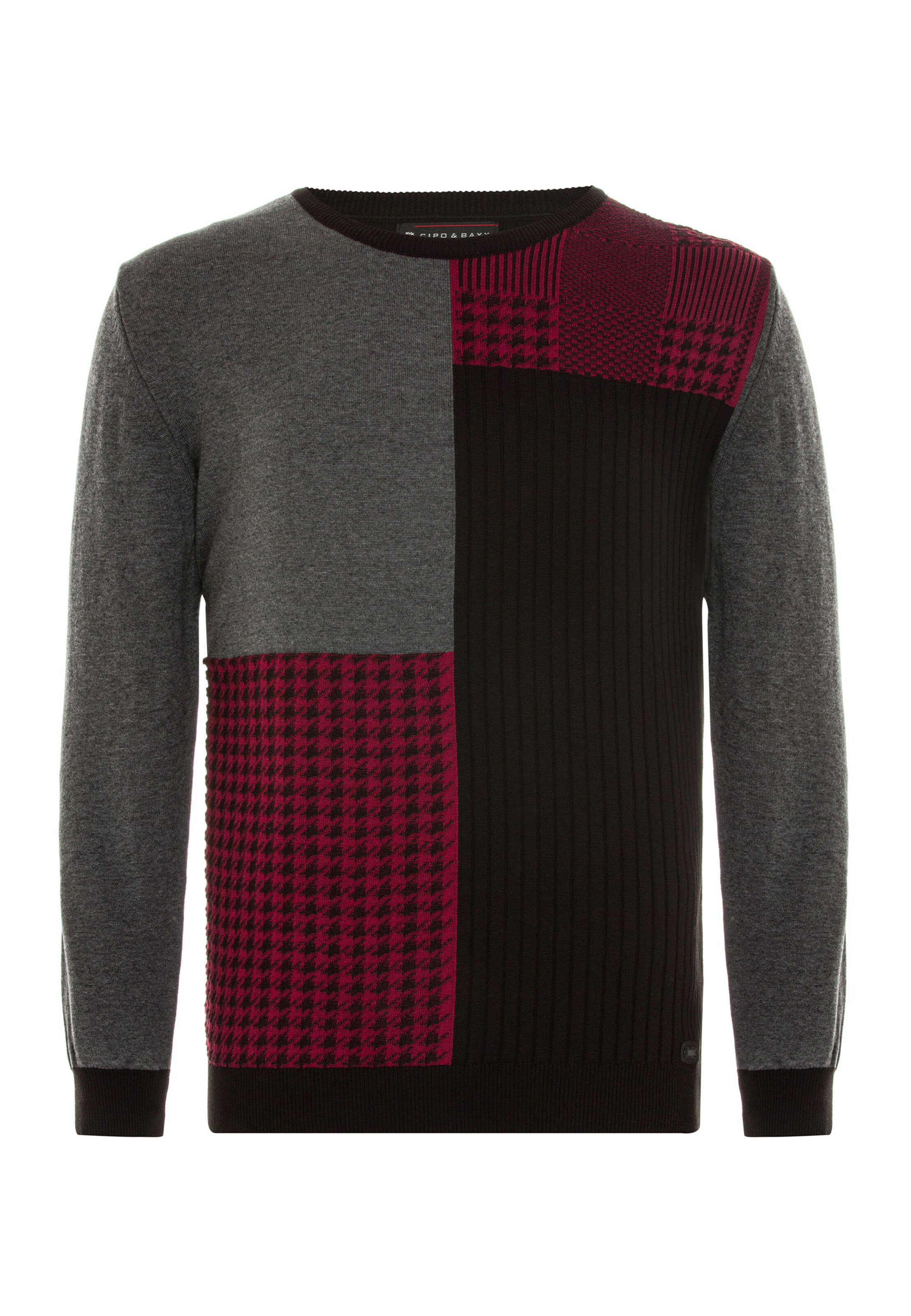 CIPO & BAXX Pullover in Grau: Vorderseite