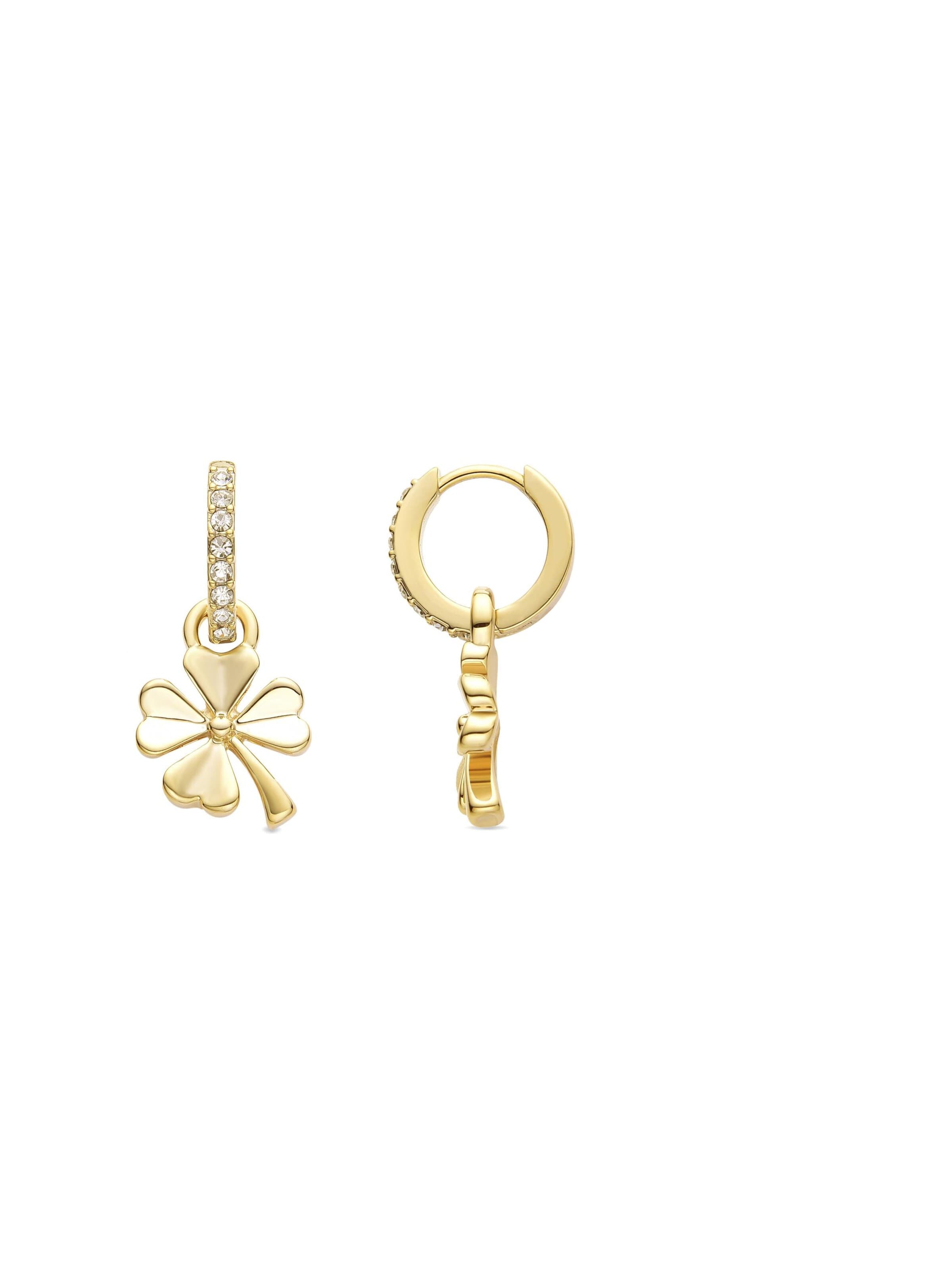 Boucles d'oreilles 'Flor' Luxenter en or : devant