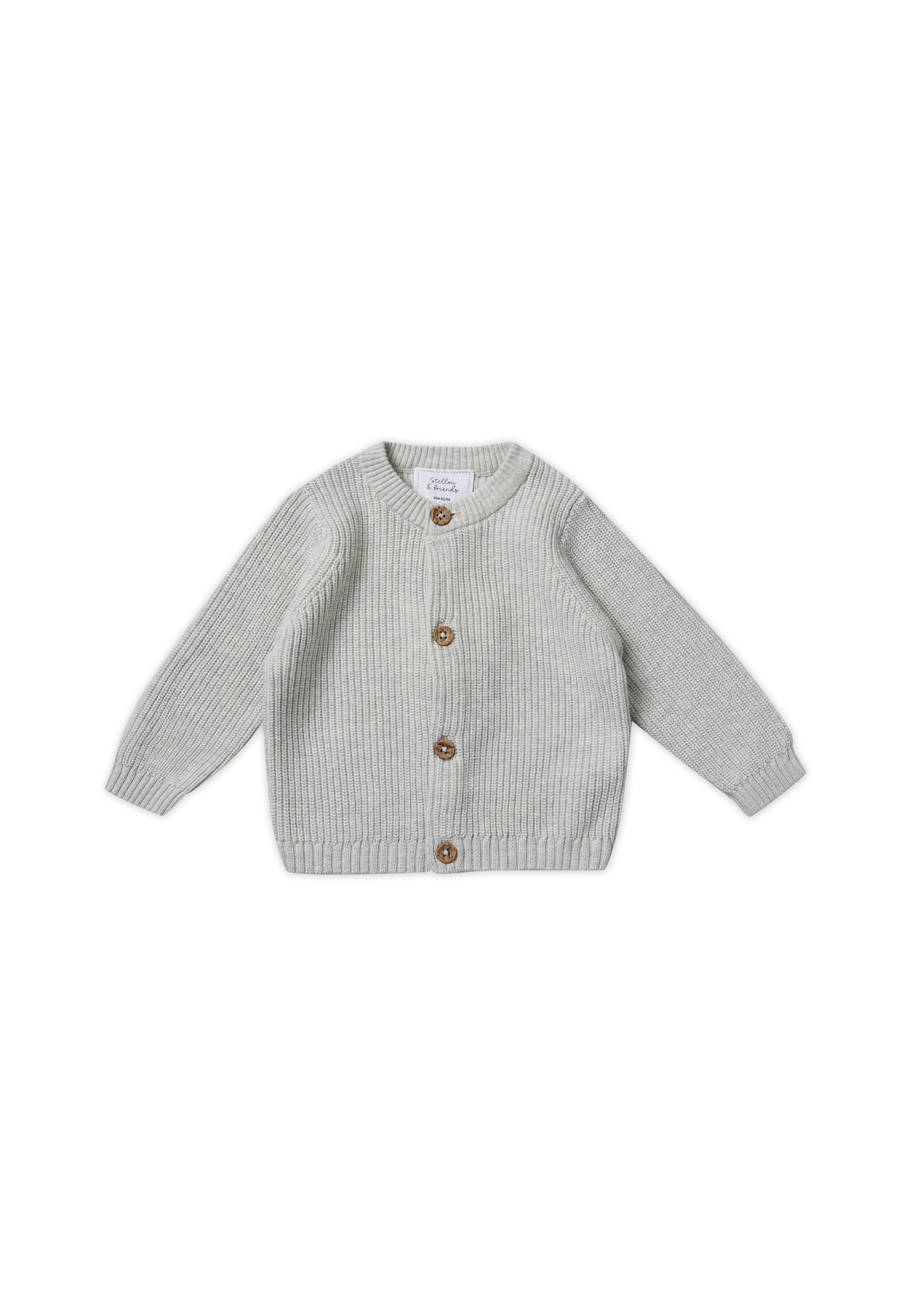 Stellou & Friends Strickjacke in Grau: Vorderseite