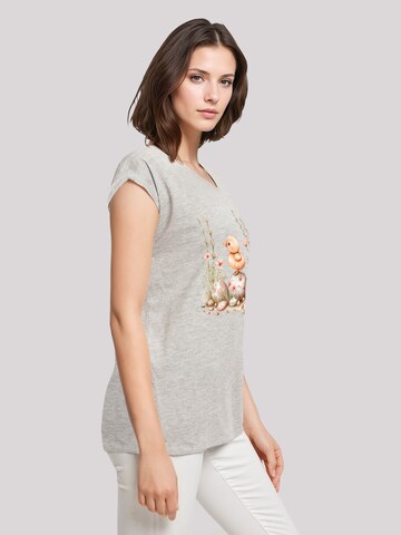 T-shirt 'Ostern Küken Ei Blumen' F4NT4STIC en gris