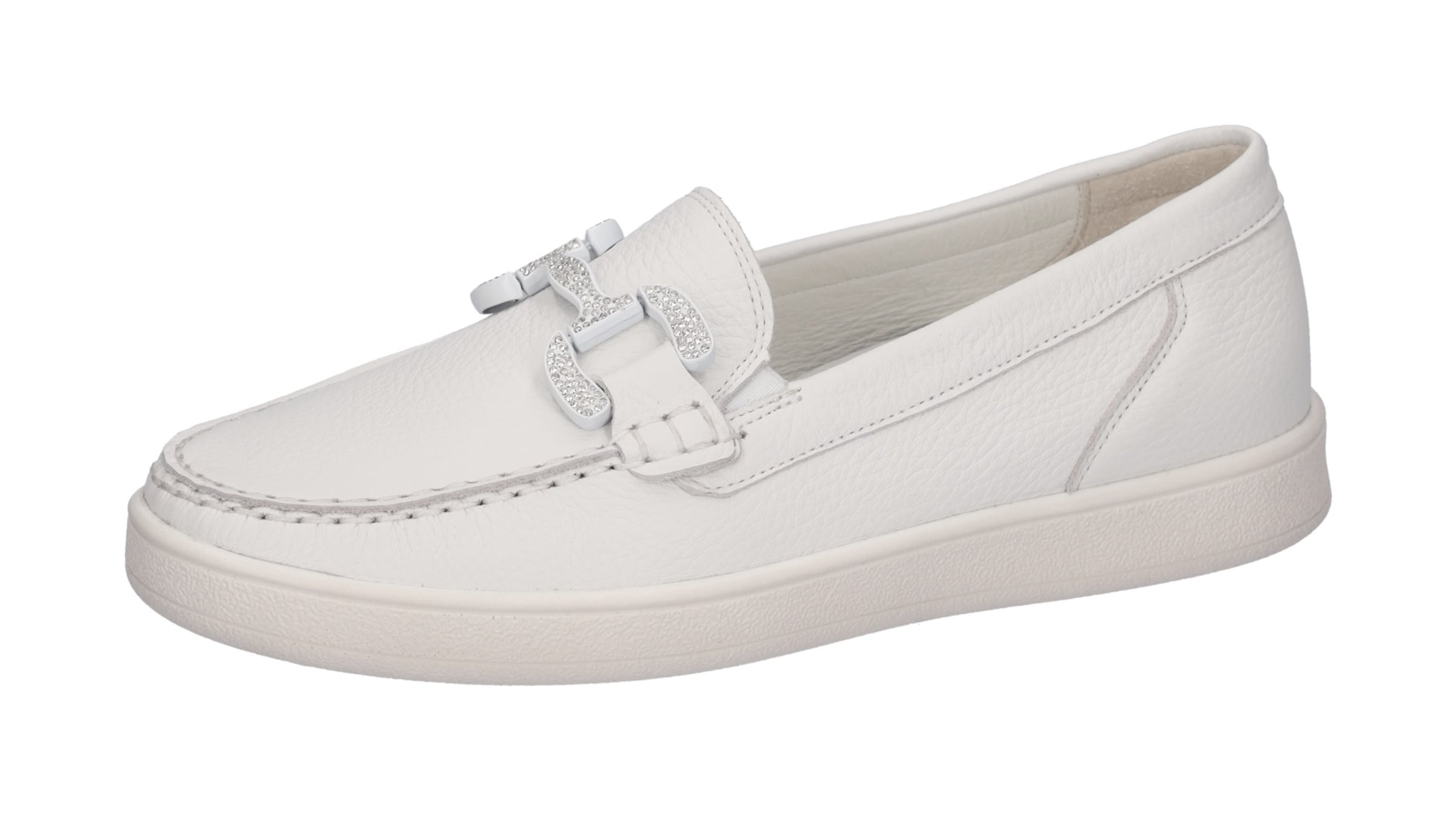 WALDLÄUFER Slipper in Weiß: Vorderseite