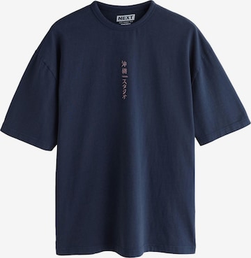 T-Shirt Next en bleu : devant