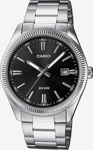 Montre à affichage analogique CASIO en argent : devant