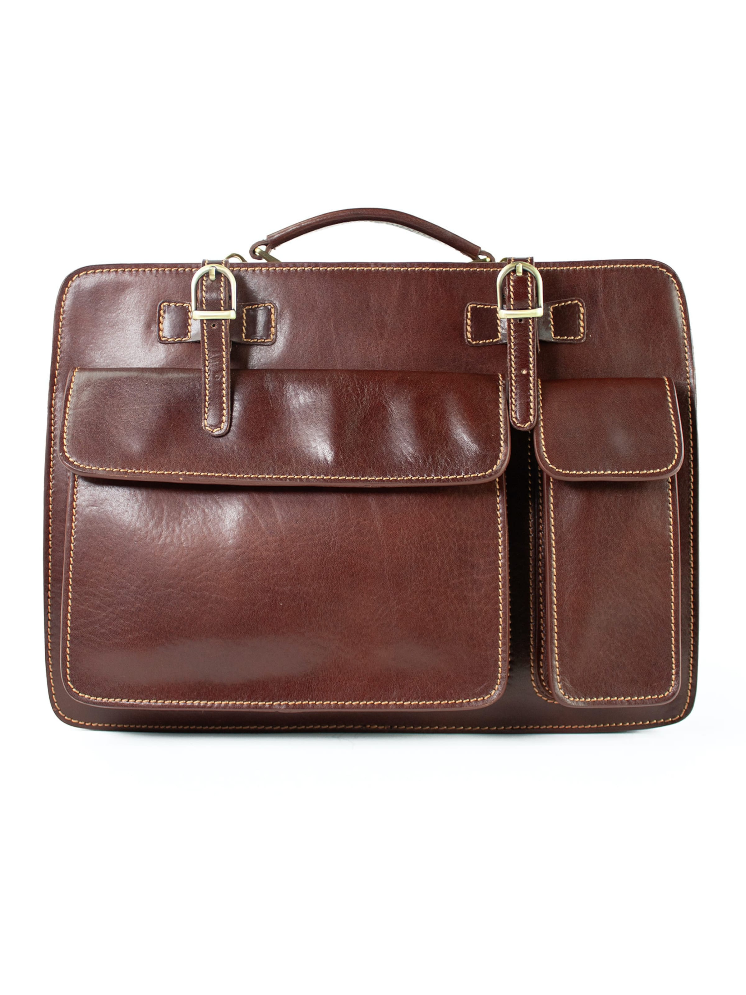 lePelou - Maletín 'MARCO' en marrón: frente