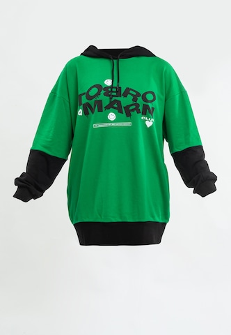 Tom Barron Sweatshirt in Groen: voorkant