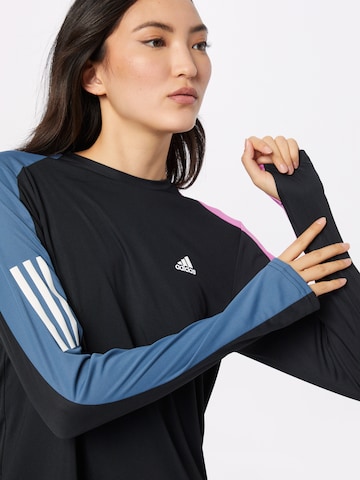 ADIDAS SPORTSWEAR Performance Shirt 'Own The Run Colorblock ' in Black