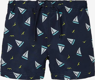 NAME IT Board Shorts 'Zeus' in Blue: front