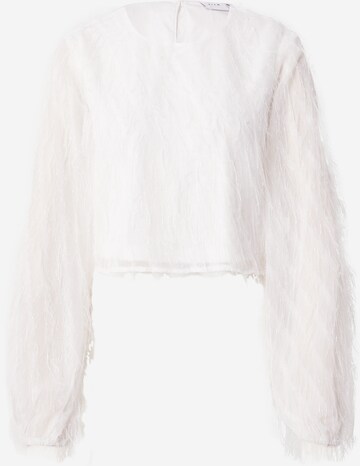 VILA Blus 'FEATHER' i vit: framsida