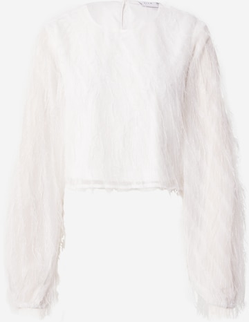 VILA - Blusa 'FEATHER' em branco: frente