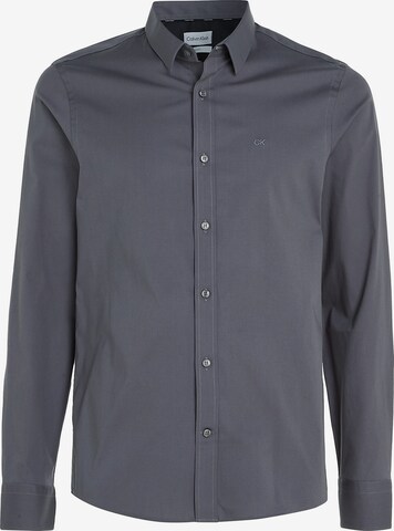 Calvin Klein Slim fit Button Up Shirt in Grey: front