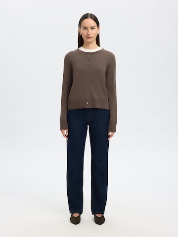 SELECTED Cardigan 'SLFTHEA' i brun