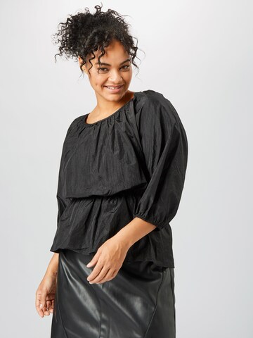 Missguided Plus Bluse in Schwarz: predná strana