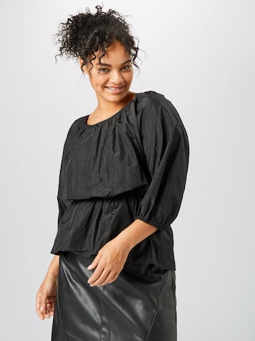 Missguided Plus Blouse in Black: front