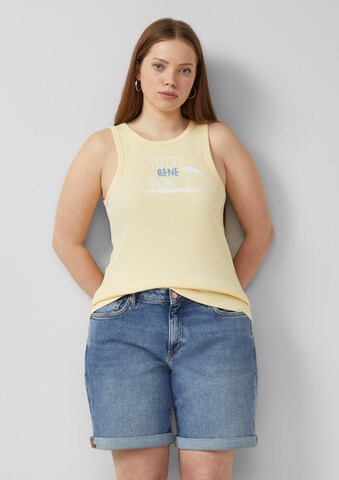QS Shirt in Geel: voorkant