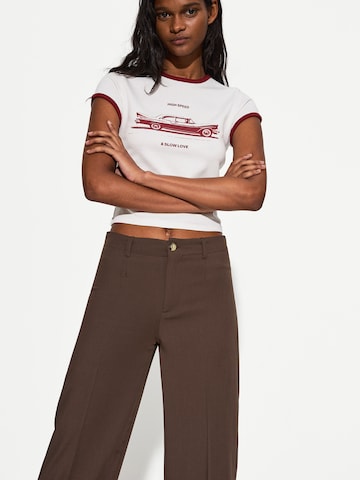 Bershka Loosefit Pantalon in Bruin