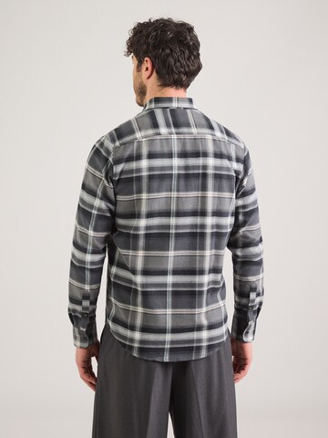 LERROS Regular fit Button Up Shirt in Black: back